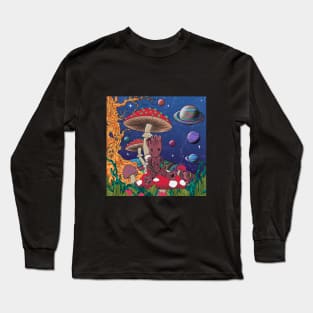 GROOT psychedelic fantasy art Long Sleeve T-Shirt